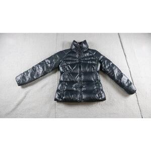 Add Puffer Jacket Junior Girls Small Green Down Quilted Coat